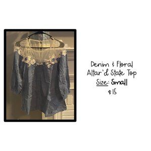 Denim & Floral Top